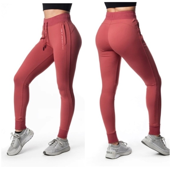 1st Phorm Rival Joggers Size Small Earth Red Athletic Pants Pockets Stretch NEW - Picture 1 of 11